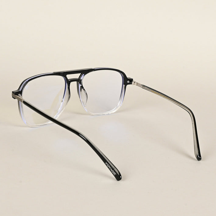 Voyage Maverick Black & Clear Wayfarer Eyeglasses for Men & Women - MG4711-C3