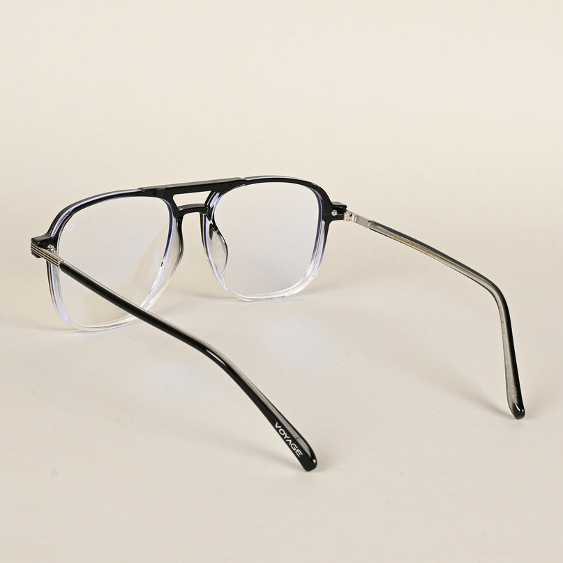 Voyage Maverick Black & Clear Wayfarer Eyeglasses for Men & Women - MG4711-C3