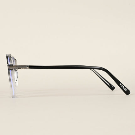 Voyage Maverick Black & Clear Wayfarer Eyeglasses for Men & Women - MG4711-C3