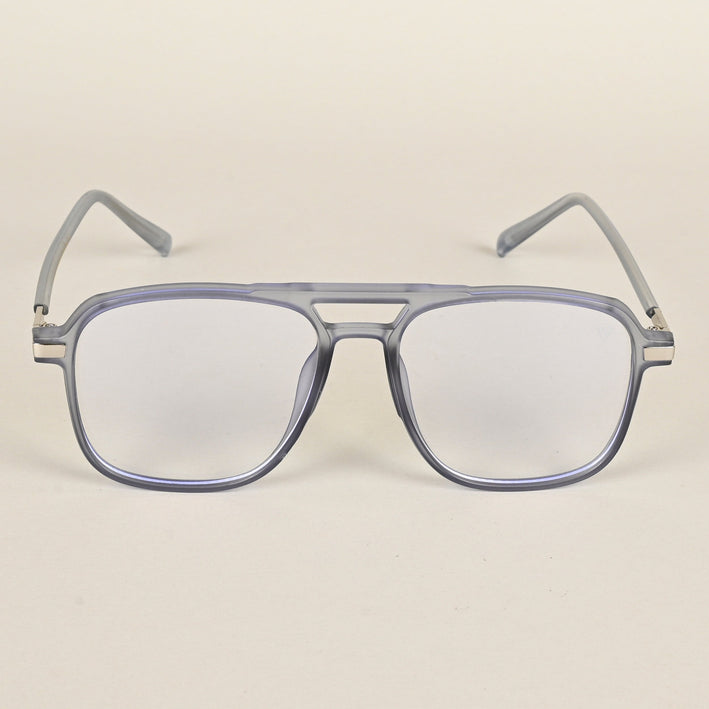 Voyage Maverick Transparent Grey Wayfarer Eyeglasses for Men & Women - MG4708-C5