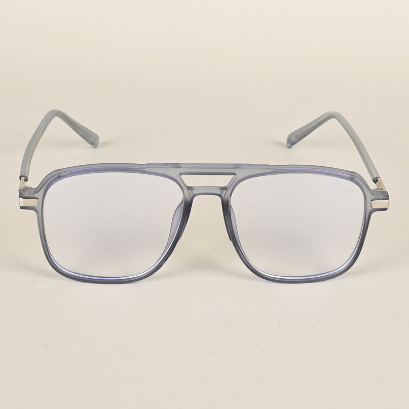 Voyage Maverick Transparent Grey Wayfarer Eyeglasses for Men & Women - MG4708-C5
