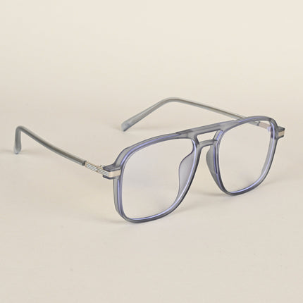 Voyage Maverick Transparent Grey Wayfarer Eyeglasses for Men & Women - MG4708-C5