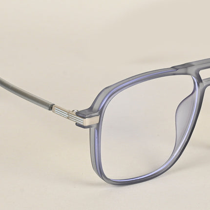 Voyage Maverick Transparent Grey Wayfarer Eyeglasses for Men & Women - MG4708-C5