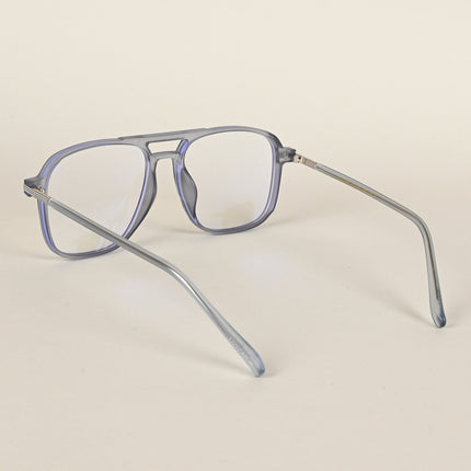 Voyage Maverick Transparent Grey Wayfarer Eyeglasses for Men & Women - MG4708-C5
