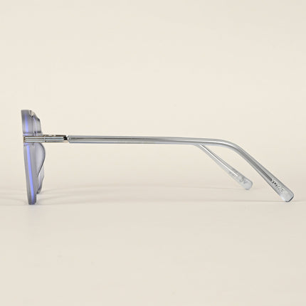 Voyage Maverick Transparent Grey Wayfarer Eyeglasses for Men & Women - MG4708-C5