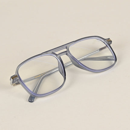 Voyage Maverick Transparent Grey Wayfarer Eyeglasses for Men & Women - MG4708-C5