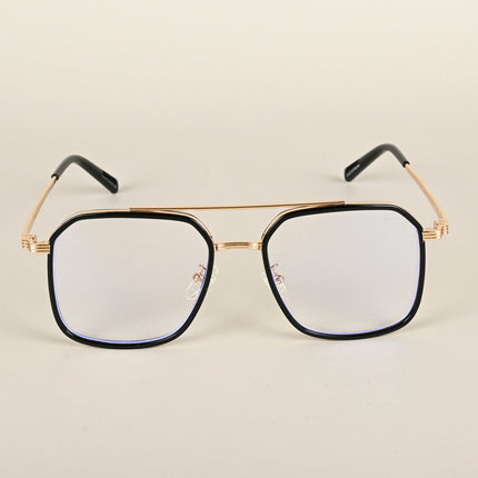 Voyage Maverick Black & Golden  Wayfarer Eyeglasses for Men & Women - MG4717-C1