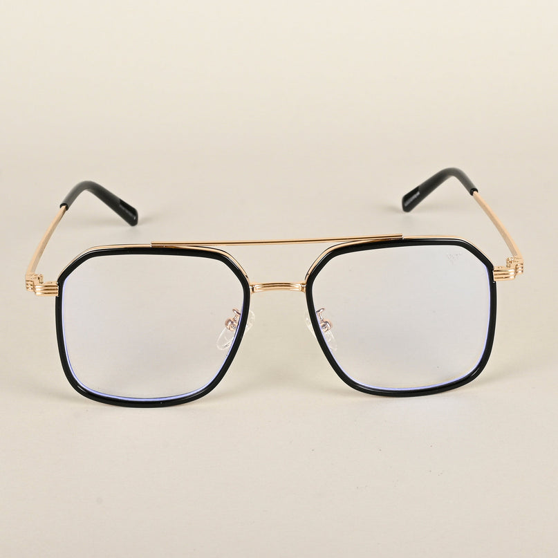 Voyage Maverick Black & Golden  Wayfarer Eyeglasses for Men & Women - MG4717-C1