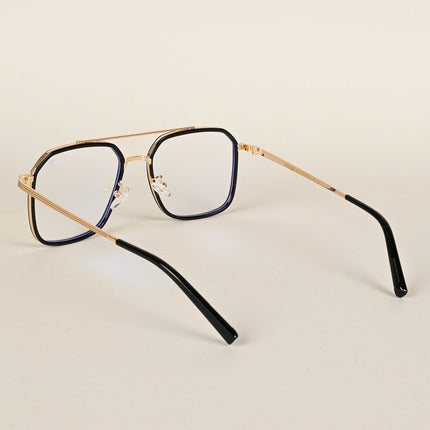 Voyage Maverick Black & Golden  Wayfarer Eyeglasses for Men & Women - MG4717-C1