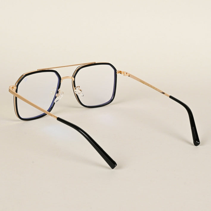 Voyage Maverick Black & Golden  Wayfarer Eyeglasses for Men & Women - MG4717-C1