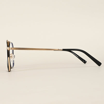 Voyage Maverick Black & Golden  Wayfarer Eyeglasses for Men & Women - MG4717-C1