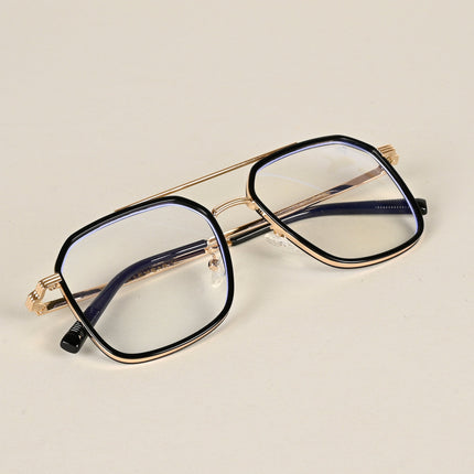 Voyage Maverick Black & Golden  Wayfarer Eyeglasses for Men & Women - MG4717-C1