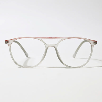 Eyejack Swift Grey & Red Oval Eyeglasses for Men & Women (MB23002CL141-C6)