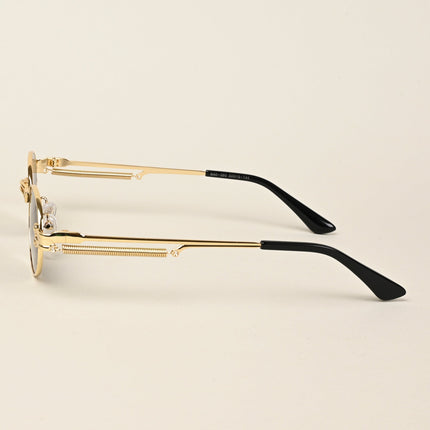 Bob | Golden Oval Sunglasses | Black Lens - MG5182