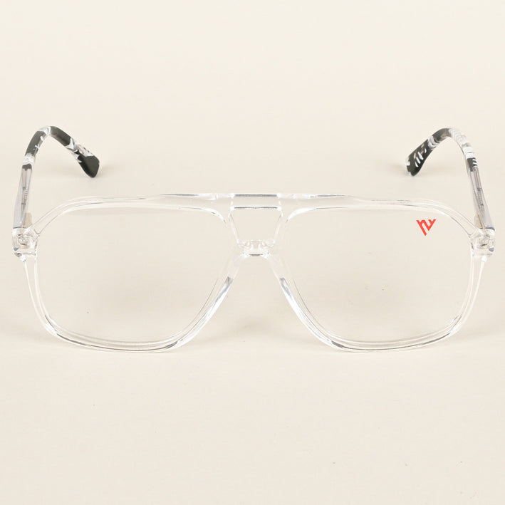 Voyage Maverick Transparent & Black Wayfarer Eyeglasses for Men & Women - MG4802-C3