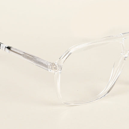 Voyage Maverick Transparent & Black Wayfarer Eyeglasses for Men & Women - MG4802-C3