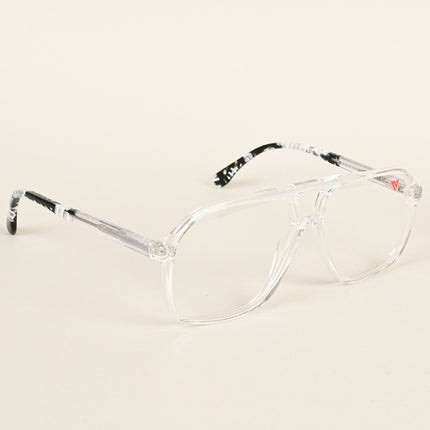 Voyage Maverick Transparent & Black Wayfarer Eyeglasses for Men & Women - MG4802-C3