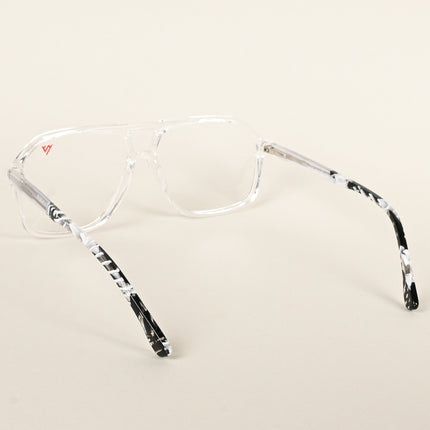 Voyage Maverick Transparent & Black Wayfarer Eyeglasses for Men & Women - MG4802-C3