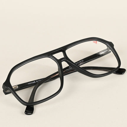 Voyage Maverick Matt Black Wayfarer Eyeglasses for Men & Women - MG4801-C2