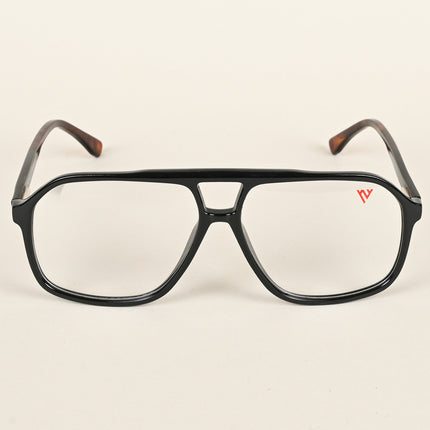 Voyage Maverick Shine Black Wayfarer Eyeglasses for Men & Women - MG4800-C1