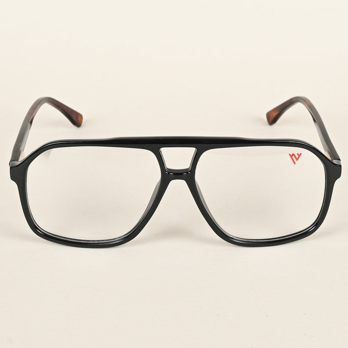 Voyage Maverick Shine Black Wayfarer Eyeglasses for Men & Women - MG4800-C1