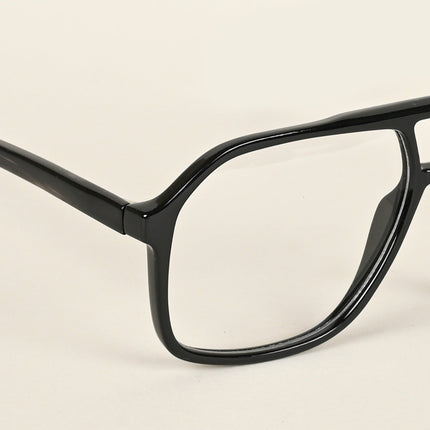 Voyage Maverick Shine Black Wayfarer Eyeglasses for Men & Women - MG4800-C1
