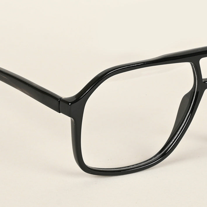 Voyage Maverick Shine Black Wayfarer Eyeglasses for Men & Women - MG4800-C1