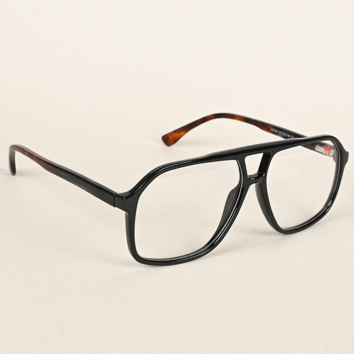 Voyage Maverick Shine Black Wayfarer Eyeglasses for Men & Women - MG4800-C1