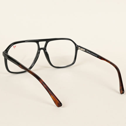 Voyage Maverick Shine Black Wayfarer Eyeglasses for Men & Women - MG4800-C1