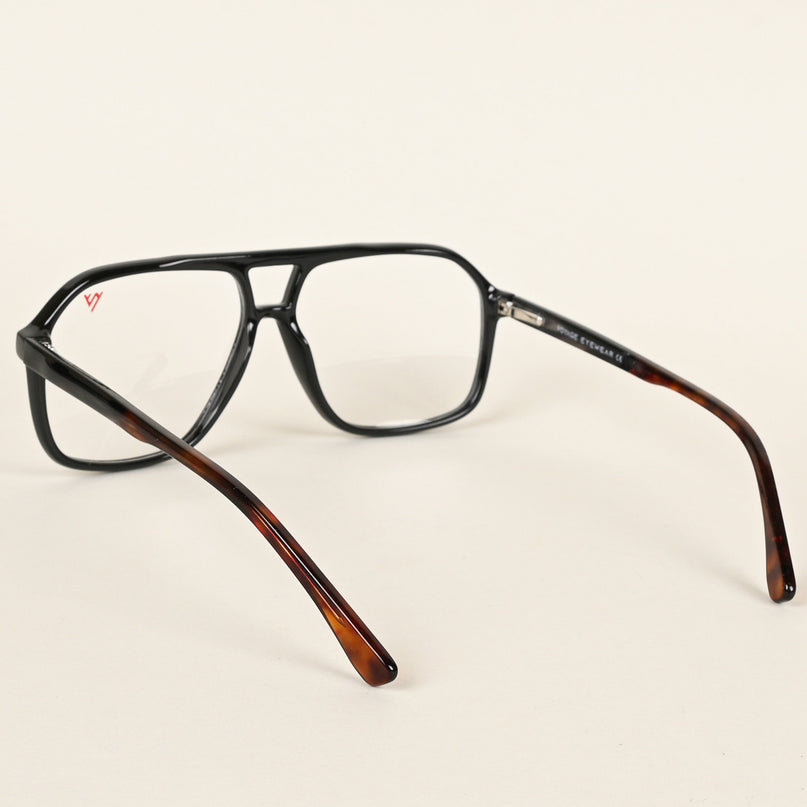 Voyage Maverick Shine Black Wayfarer Eyeglasses for Men & Women - MG4800-C1