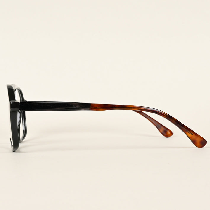 Voyage Maverick Shine Black Wayfarer Eyeglasses for Men & Women - MG4800-C1