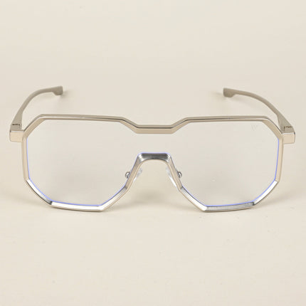 Voyage Goat Silver Wayfarer Eyeglasses for Men & Women - MG5163-C1