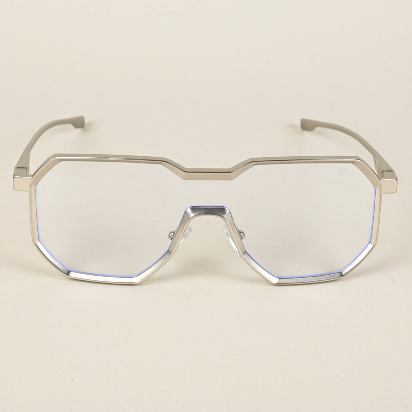 Voyage Goat Silver Wayfarer Eyeglasses for Men & Women - MG5163-C1