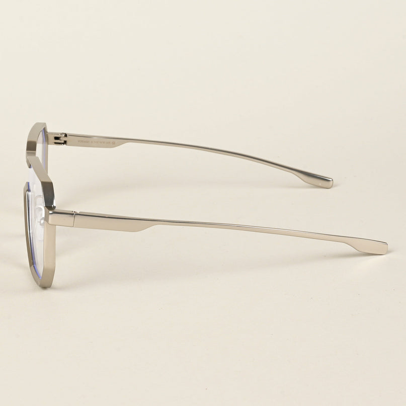 Voyage Goat Silver Wayfarer Eyeglasses for Men & Women - MG5163-C1