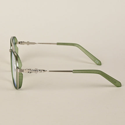 Voyage Green & Silver Wayfarer Eyeglasses for Men & Women - MG5170-C5