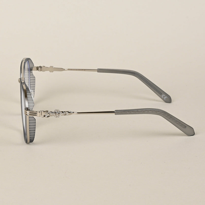 Voyage Grey & Silver Wayfarer Eyeglasses for Men & Women - MG5168-C3