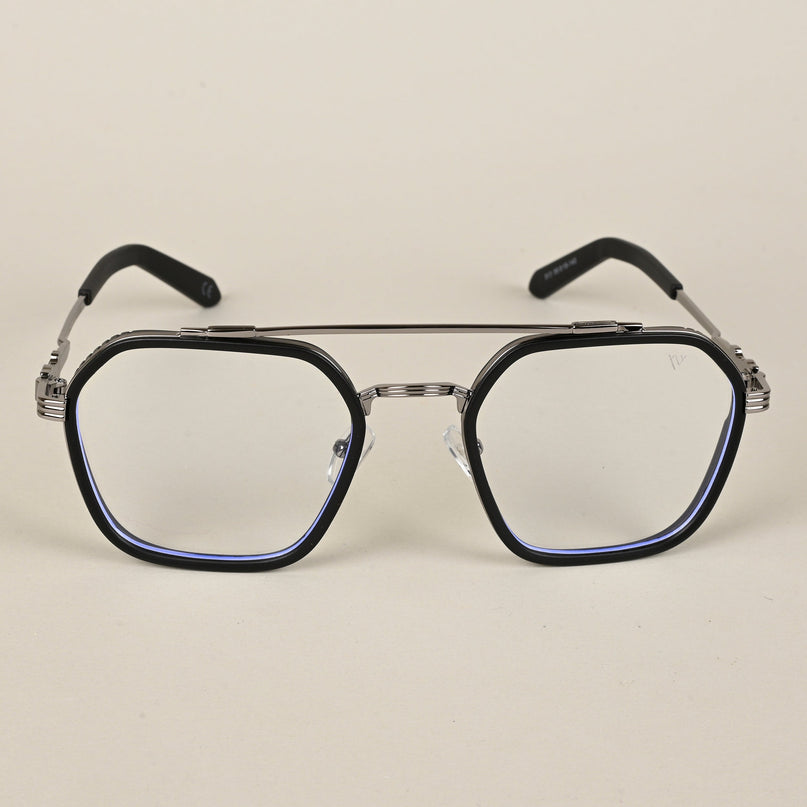Voyage Black & Grey Wayfarer Eyeglasses for Men & Women - MG5167-C2