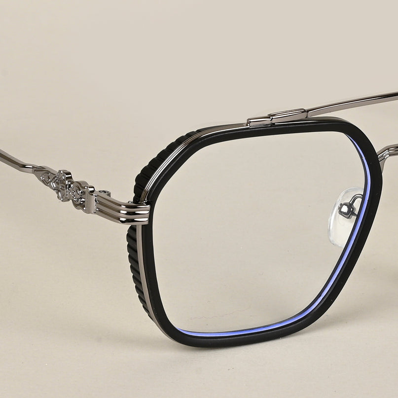 Voyage Black & Grey Wayfarer Eyeglasses for Men & Women - MG5167-C2
