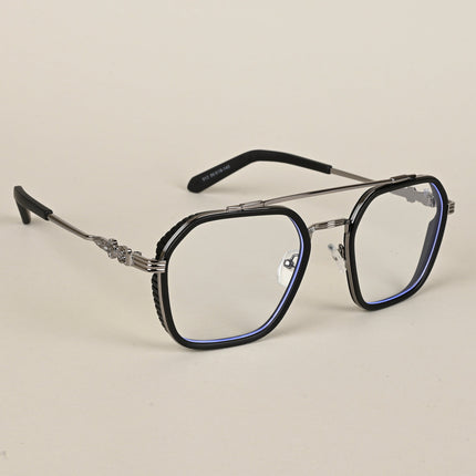 Voyage Black & Grey Wayfarer Eyeglasses for Men & Women - MG5167-C2