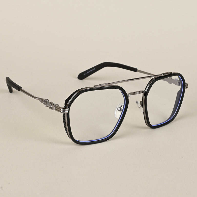 Voyage Black & Grey Wayfarer Eyeglasses for Men & Women - MG5167-C2