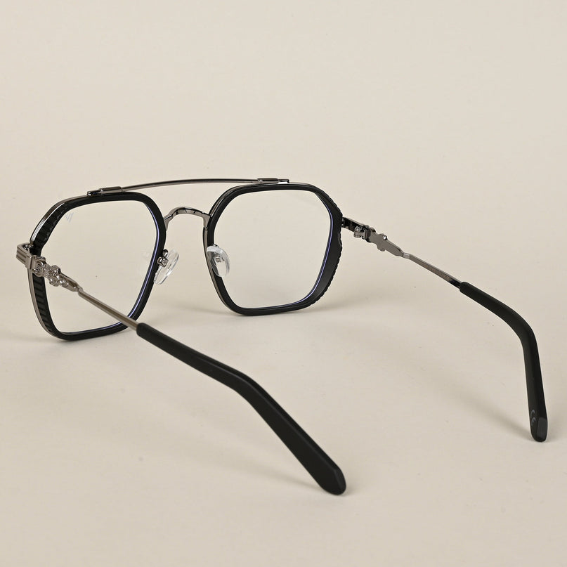 Voyage Black & Grey Wayfarer Eyeglasses for Men & Women - MG5167-C2