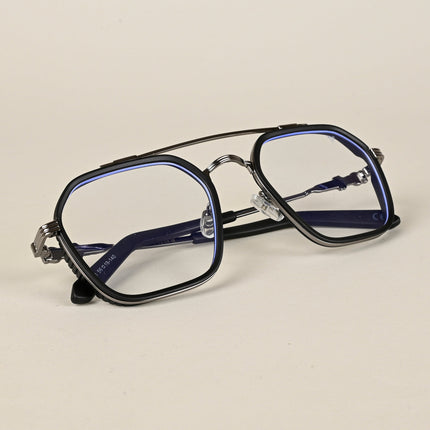 Voyage Black & Grey Wayfarer Eyeglasses for Men & Women - MG5167-C2