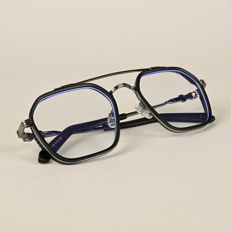 Voyage Black & Grey Wayfarer Eyeglasses for Men & Women - MG5167-C2