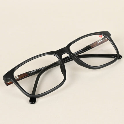 Voyage Matt Black Square Eyeglasses for Men & Women - MG4773-C2