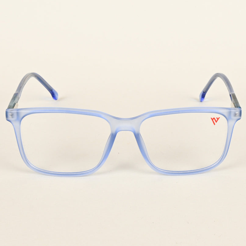 Voyage Transparent Blue Square Eyeglasses for Men & Women - MG4776-C5