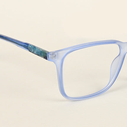 Voyage Transparent Blue Square Eyeglasses for Men & Women - MG4776-C5