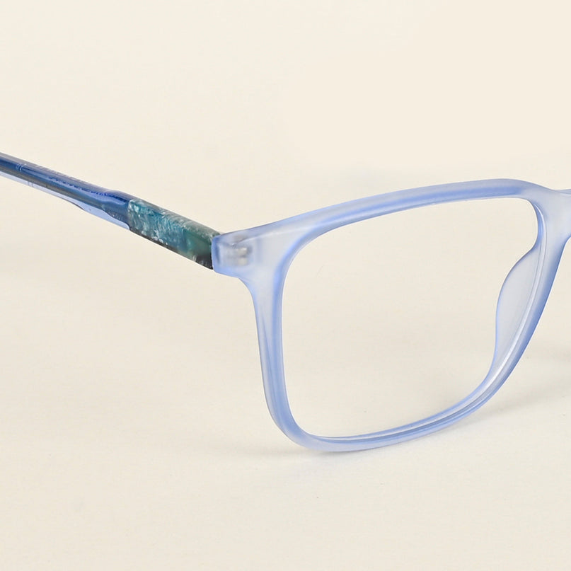 Voyage Transparent Blue Square Eyeglasses for Men & Women - MG4776-C5