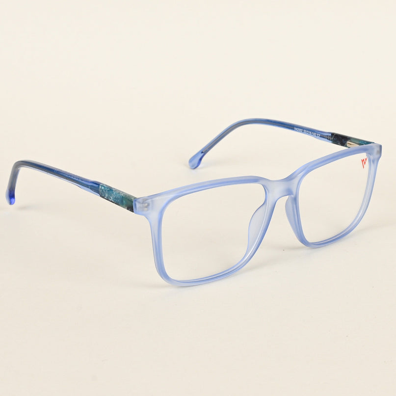 Voyage Transparent Blue Square Eyeglasses for Men & Women - MG4776-C5