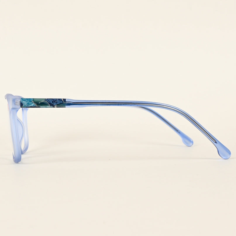 Voyage Transparent Blue Square Eyeglasses for Men & Women - MG4776-C5