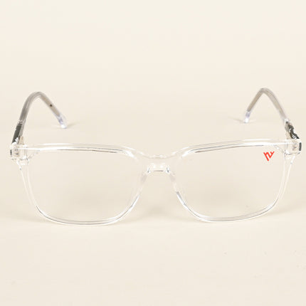Voyage Transparent & Black Square Eyeglasses for Men & Women - MG4774-C3